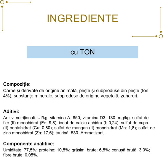 Gourmet Gold Mousse – hrană umedă completă pentru pisici adulte, cu ton, conservă 85 g